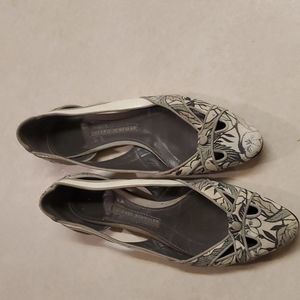 Proenza Schouler print and crinkle patent flat shoe size 39 us 8